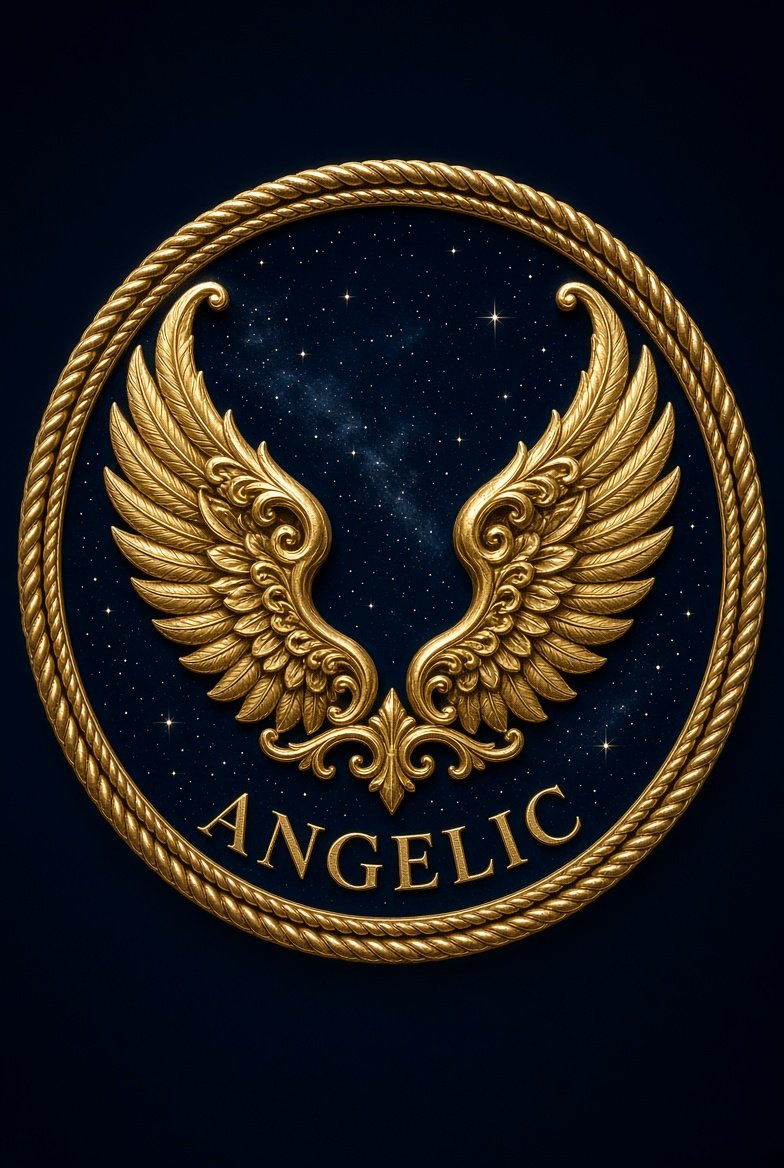 Angelic · Gold wings (navy)