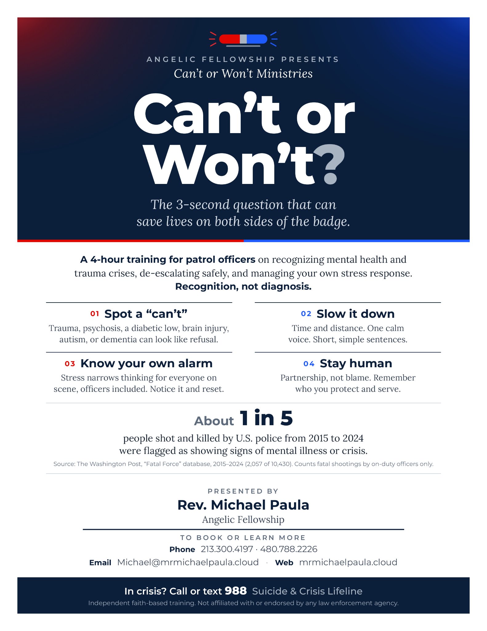 Can’t or Won’t? · Ministry flyer