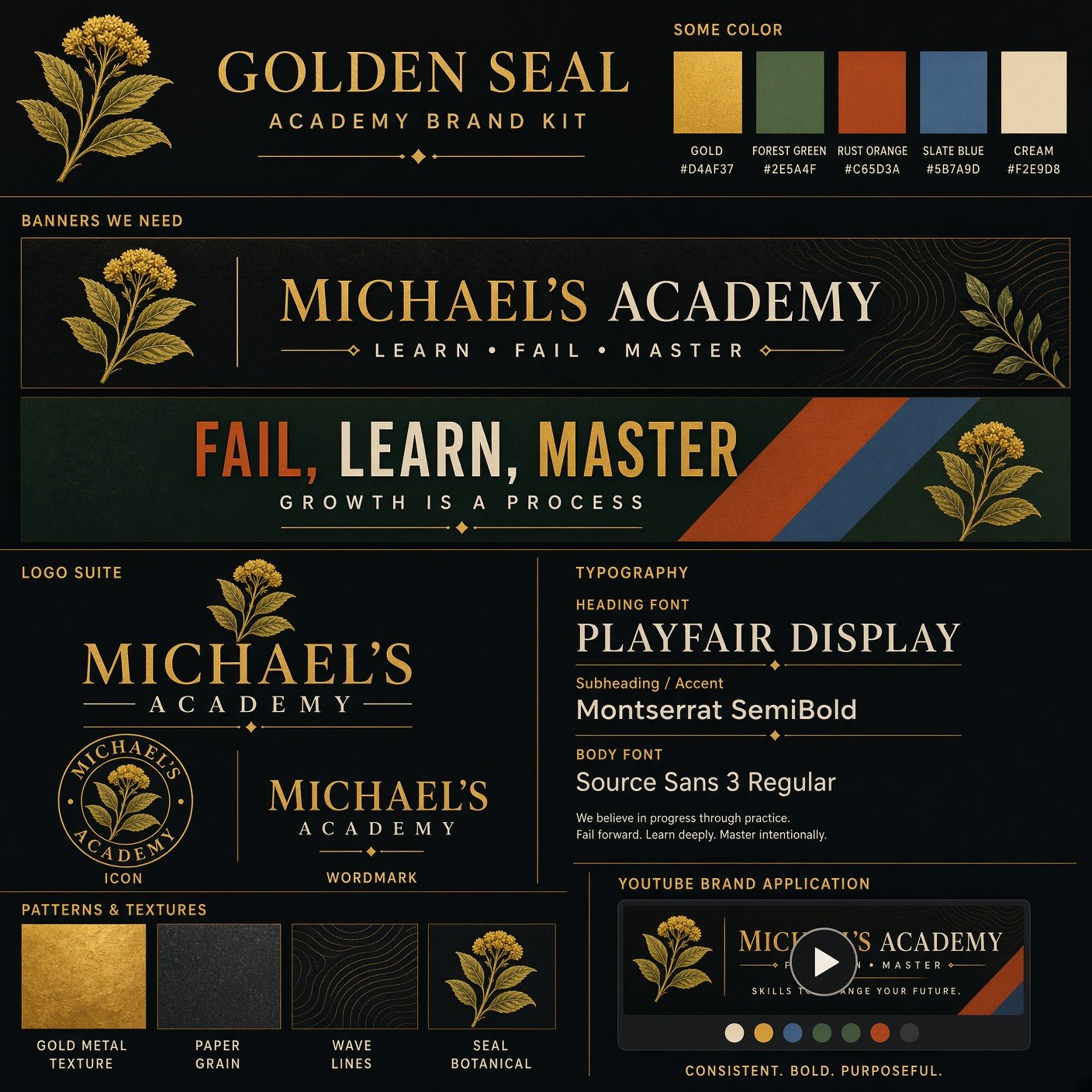 Michael’s Academy · Brand kit