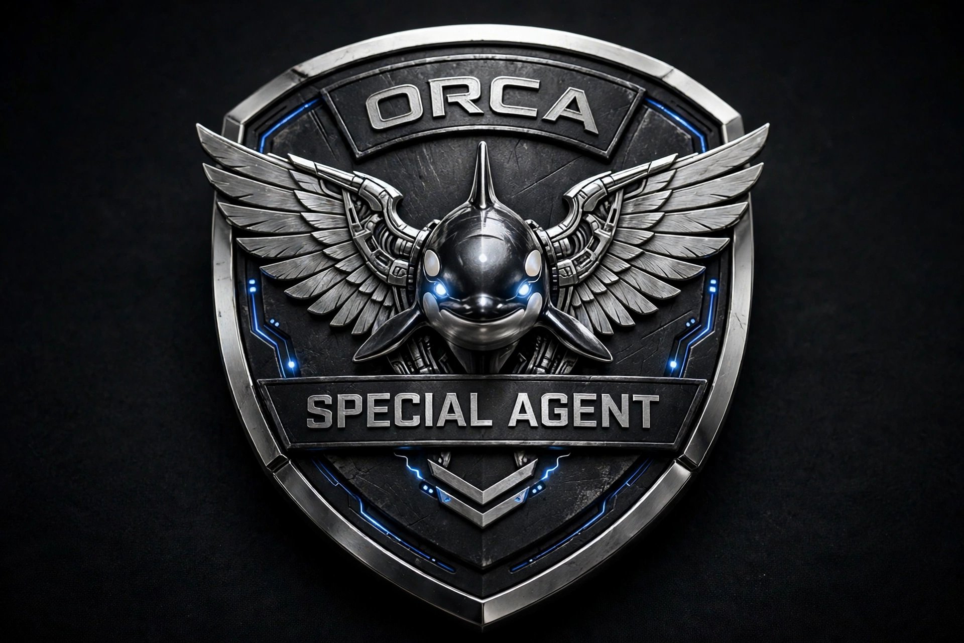 ORCA · Special Agent badge (tactical silver)