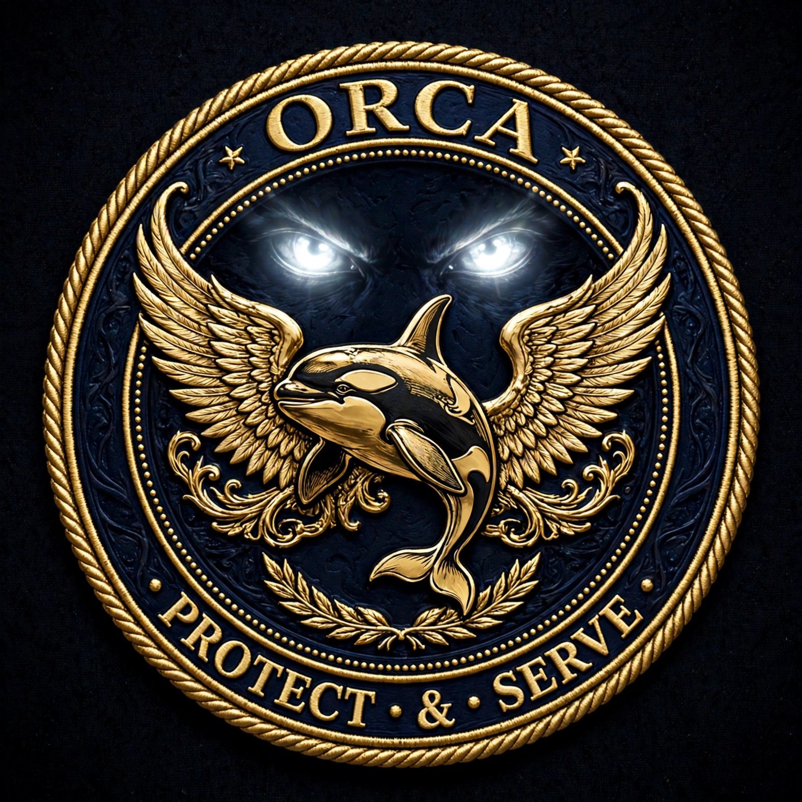 ORCA · “Protect & Serve” seal